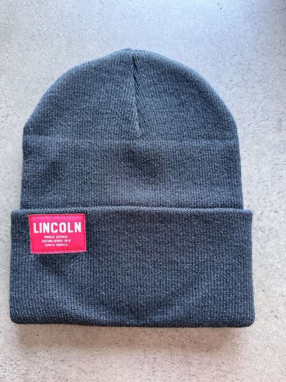 Black Beanie with Lincoln Label
